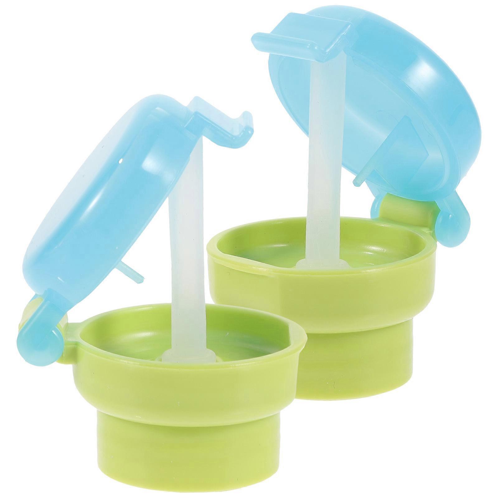 Sugrörsskydd för vattenflaskor, återanvändbart, flaskkork för resor, 2 st, grönt