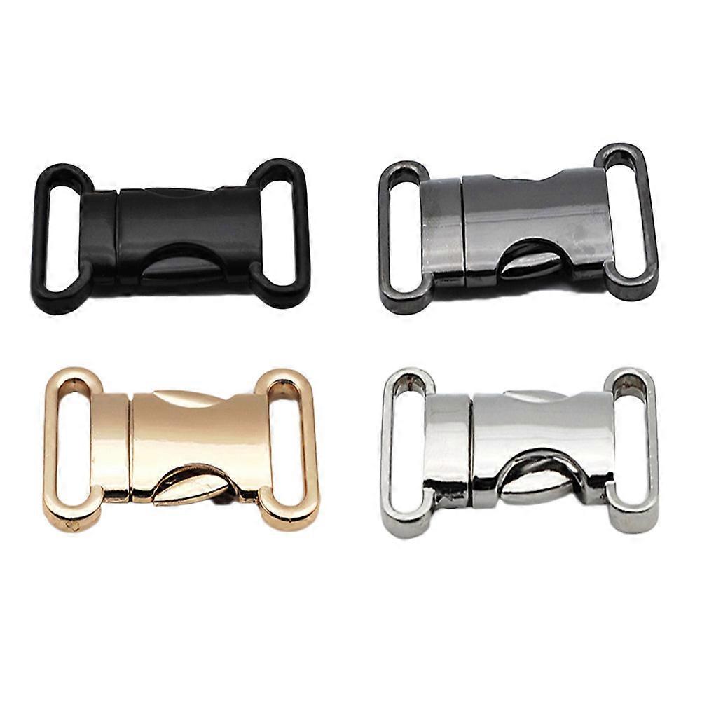 Side Release Buckles Durable Alloy Buckle for Lock Use 2Pcs Black
