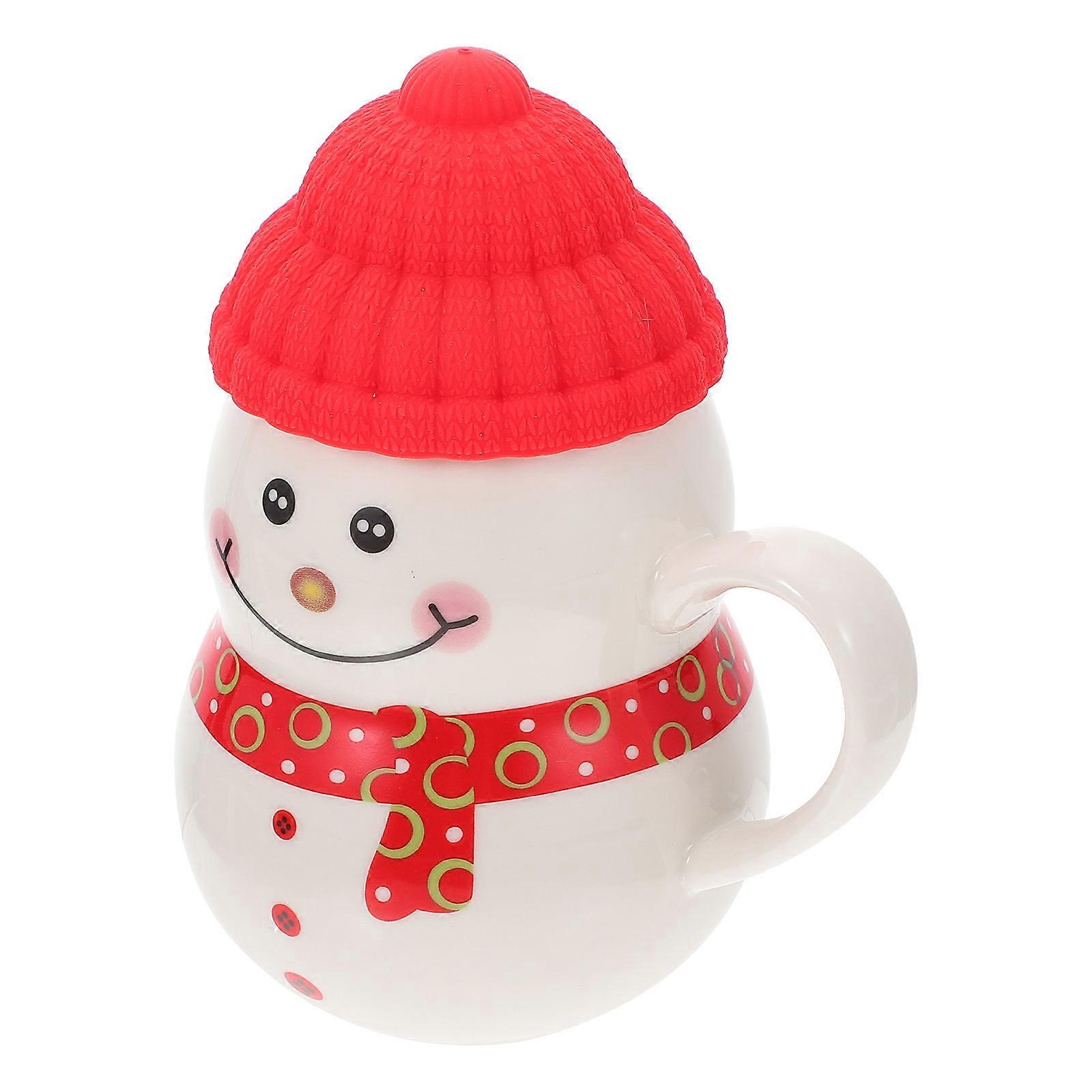 Ceramic Snowman Mug Christmas Decor for Hot Drinks 1Set