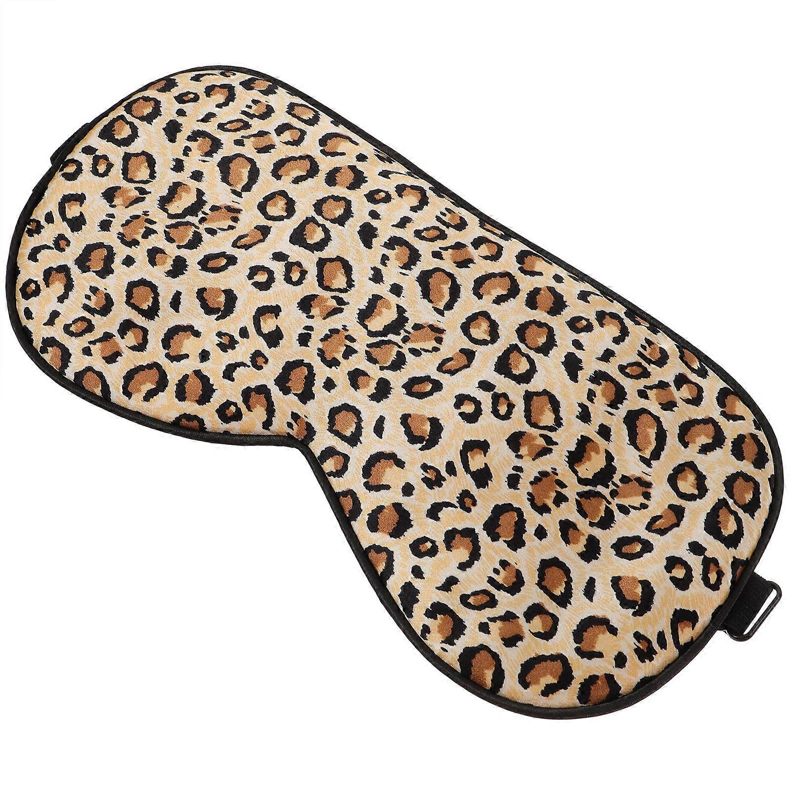 Sleeping Eye Silk Leopard Design for with 2Pcs Blindfold
