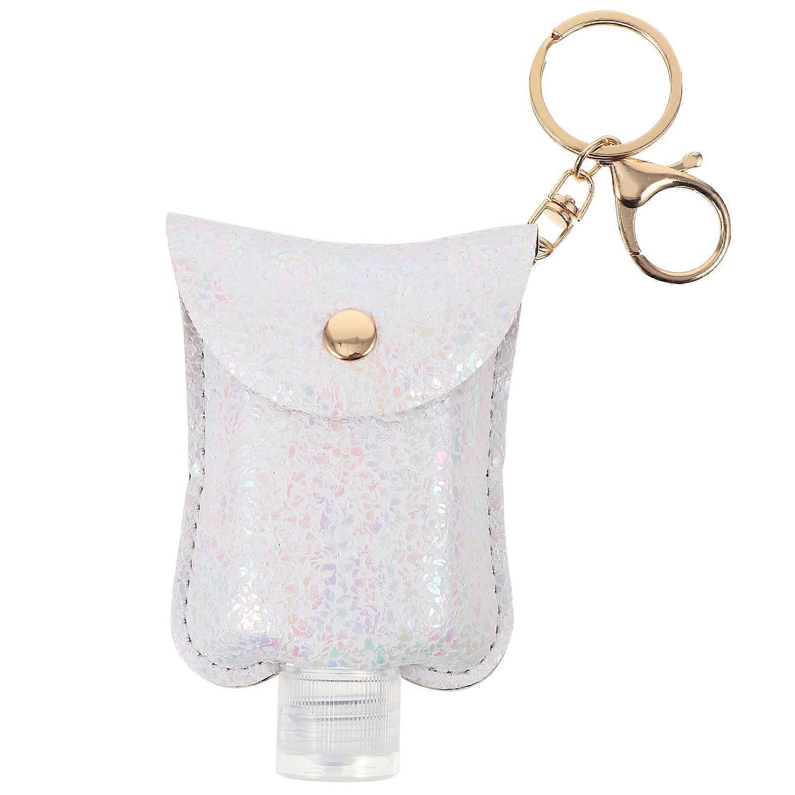 Hand Case Bottle Cover for Storage Use 3Pcs Silver Portable Keychain