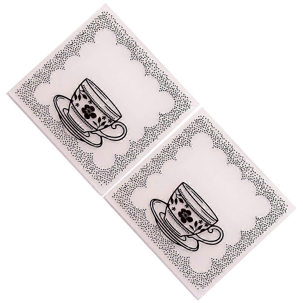 Embossing Dies Plastic Template Folder for DIY Craft Decoration 2Pcs