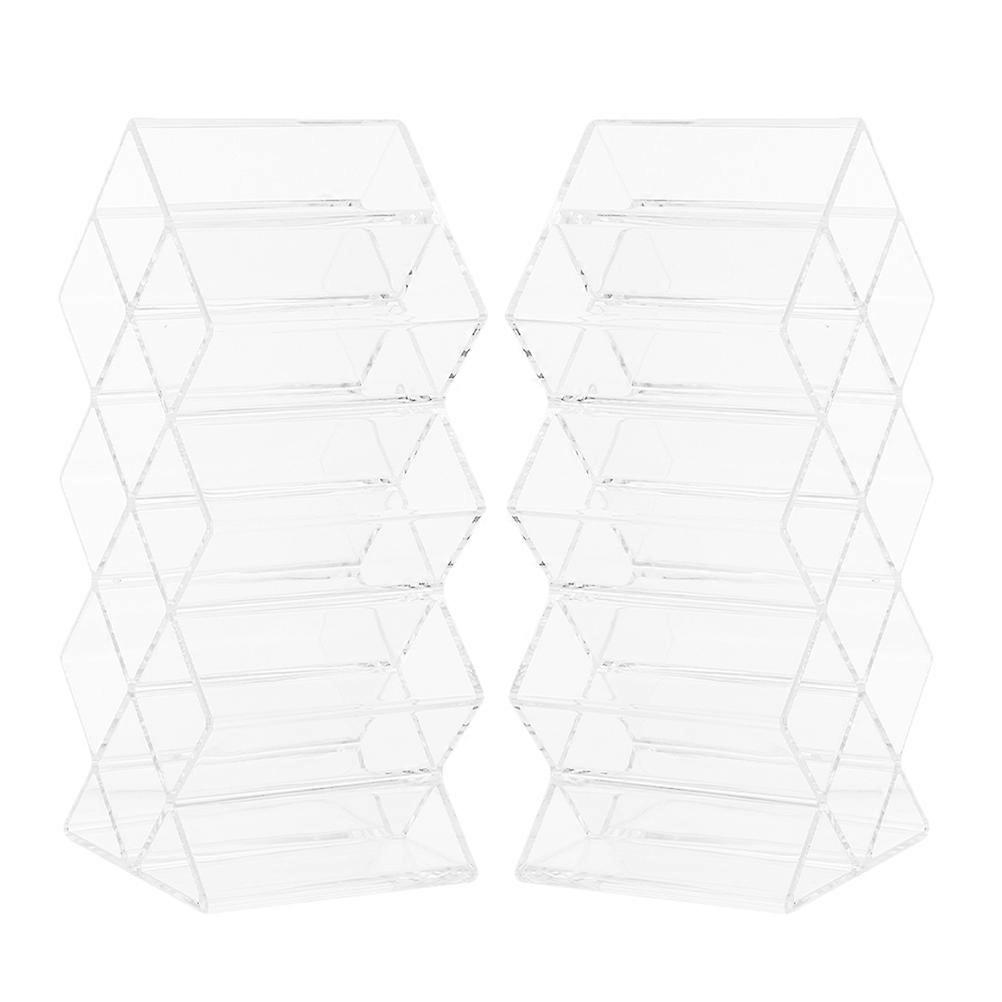 Transparent Acrylic Lipstick Organizer for Storage Use 4Pcs Makeup Display Rack
