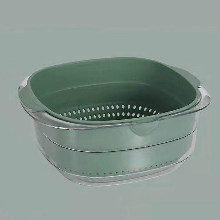 Kitchen Double Layer Kitchen Vegetable Fruit Colander Set Plastic Drain Basket with Bowl  (No FDA Ce