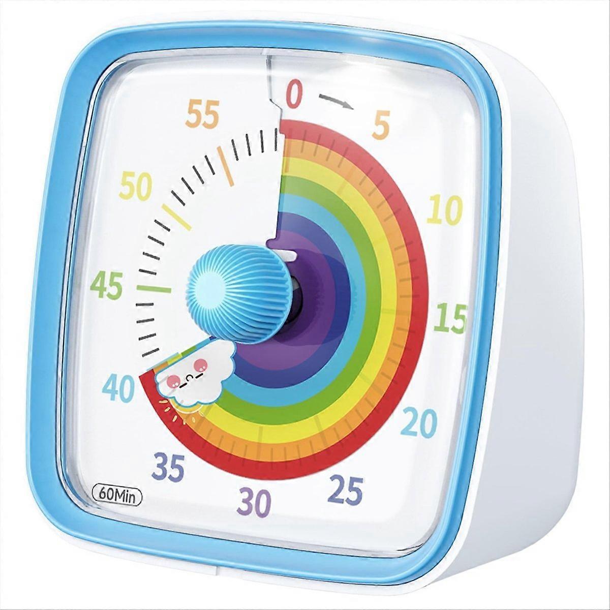 60-Minute Visual Timer with Night Light, Countdown Timer, Blue