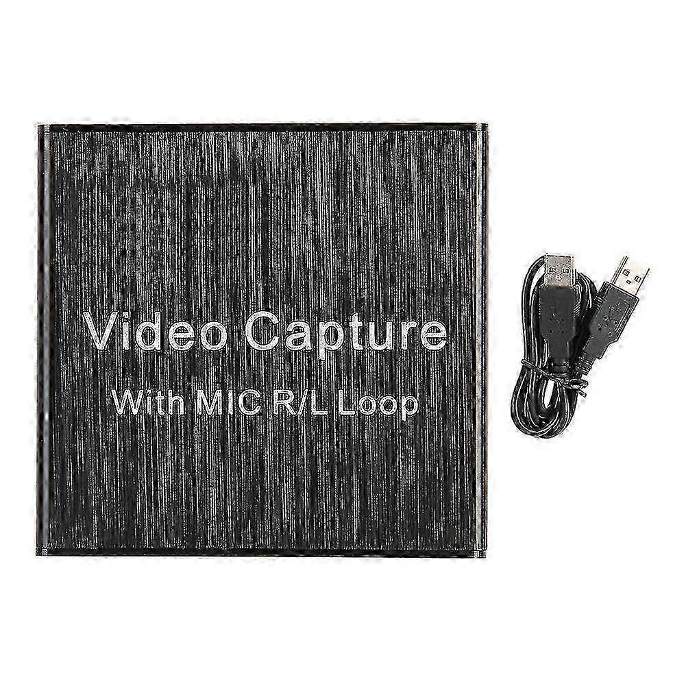 Video Capture Card USB2.0 HDMI Loop‑Out Support 4K Electronic Equipment 0.4a 5V DC