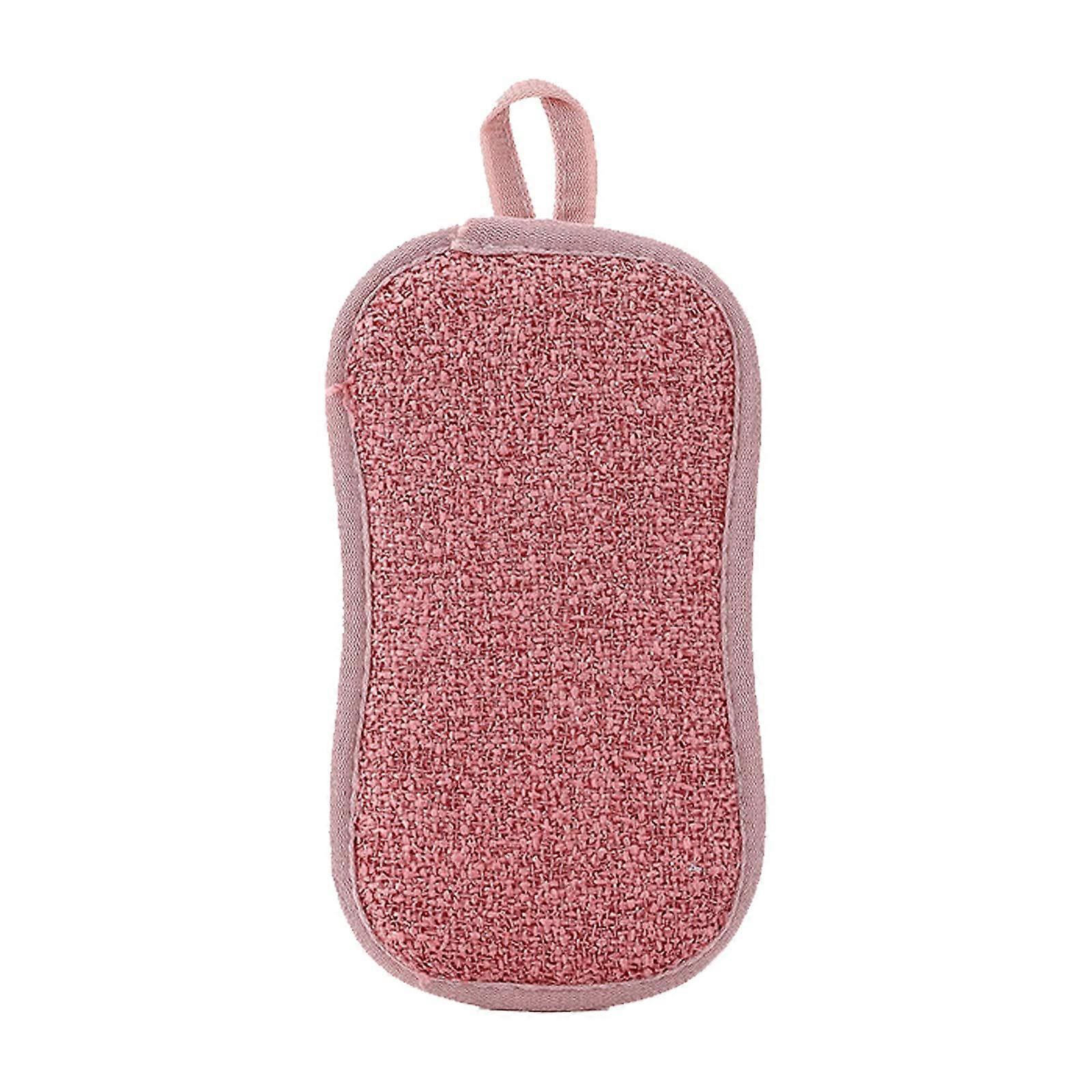 Kitchen Cleaning Sponge and Tile Scrubber Brush, DualSided Grease Absorption, Red One Size