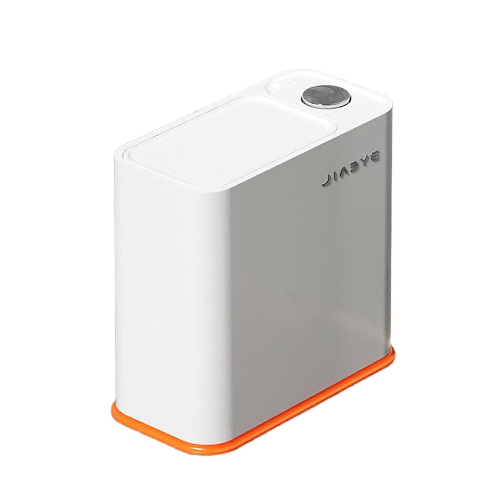 Narrow Trash Can with Press  Lid, Space Saving Waterproof Slim Garbage Bin for Small Spaces