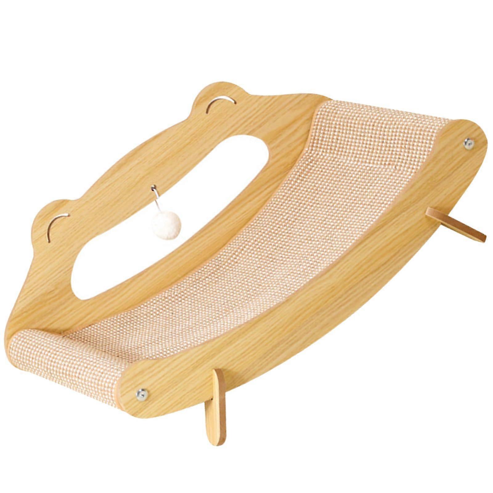 Frog Shaped Cat Hammock Pet Bed with Elevated Wooden Frame and Soft Comfortable Fabric