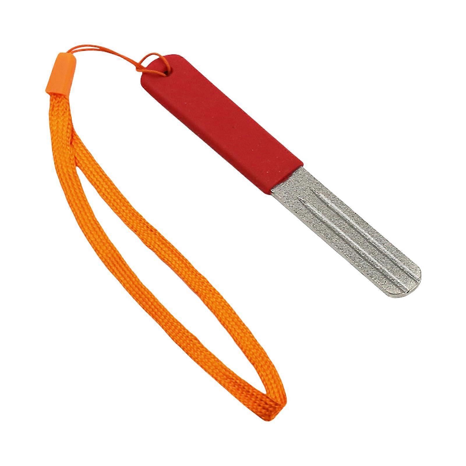 Double Sided Fish Hook Sharpener with Ergonomic Grip Handle for Precision Hook Edge