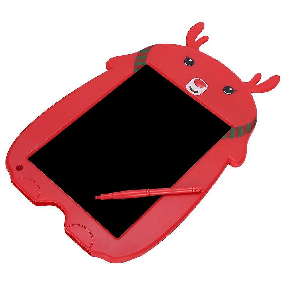 Red Christmas Deer LCD Writing Tablet for Kids with OneTouch Erase and Lock Function
