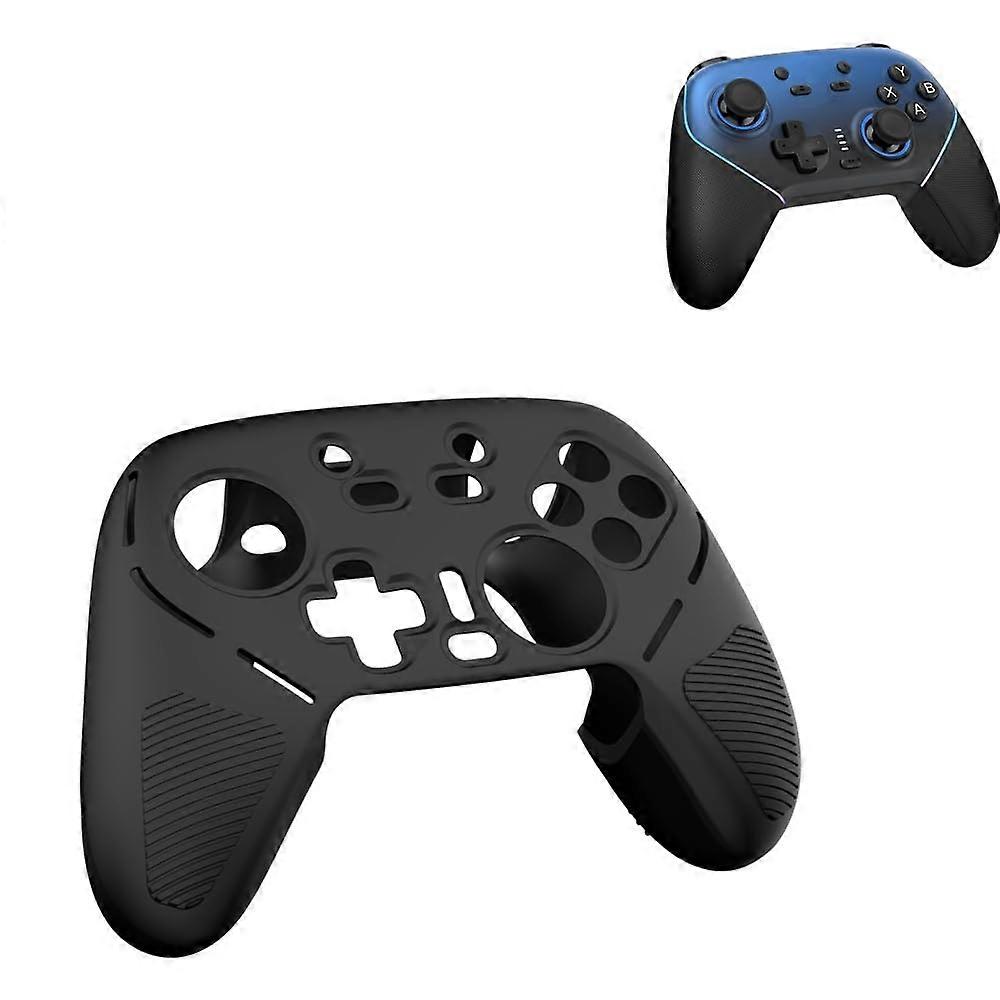 Shockproof Silicone Protective Skin Case with Dustproof Port Shield Black for GameSir Super Nova Controller