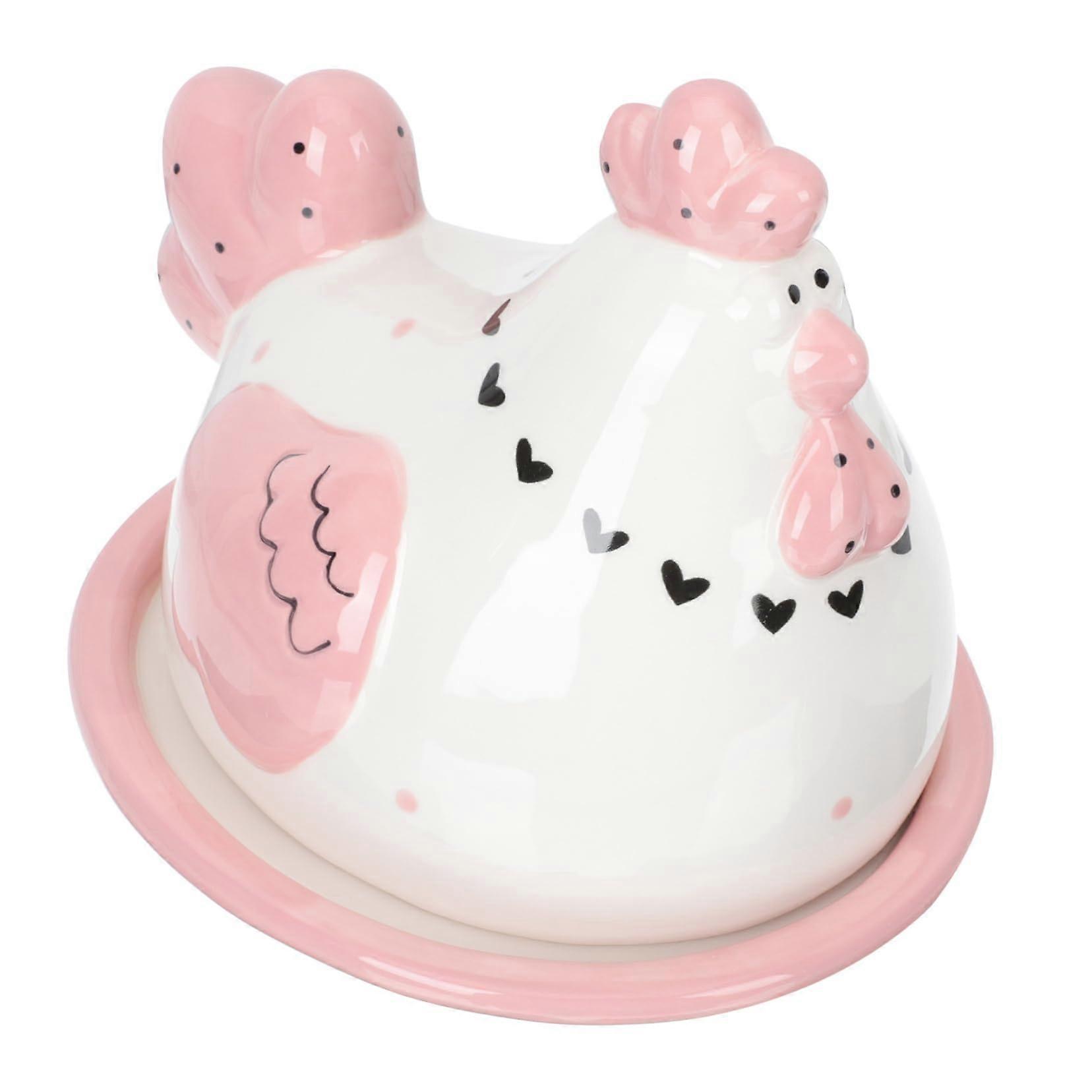 Ceramic Butter Dish with Lid Adorable Chick Design Butter Container for Kitchen and Table