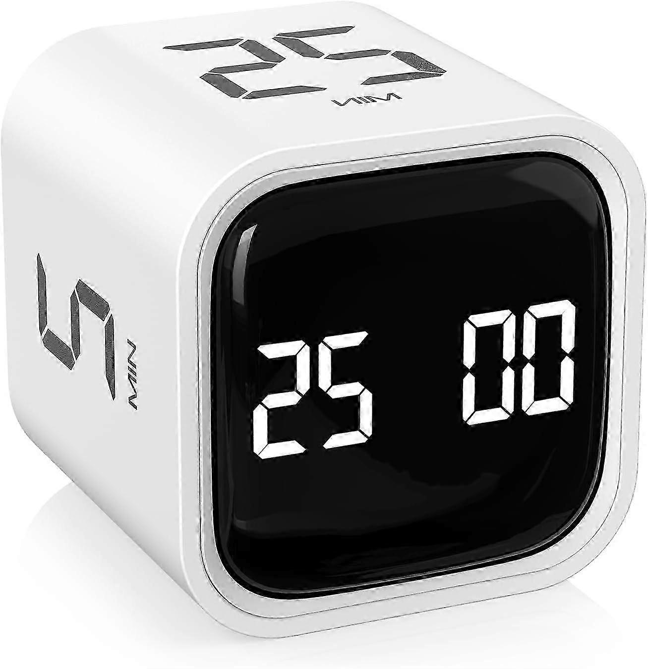 Pomodoro Timer Cube with Gravity Sensor, 5/25/10/50-Min Presets & Custom Modes