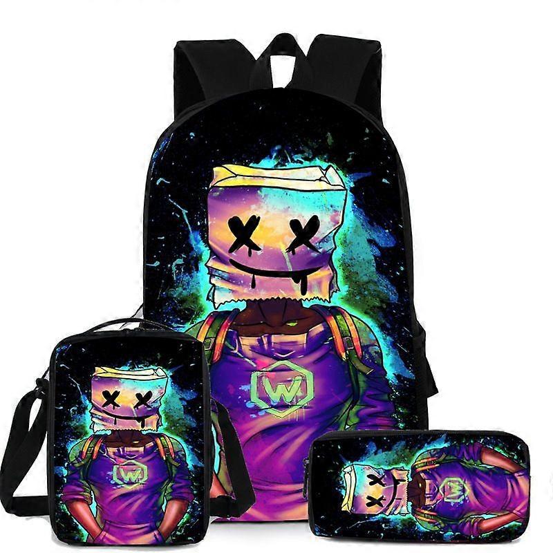 Backpack Marshmallow Dj School Bag Backpack in three sets - Perfect