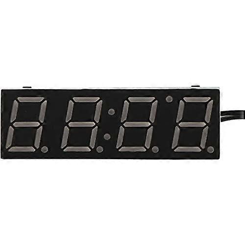 Car LED Digital Clock with Temperature and Voltage Display, Large Screen, 4 Modes, Green/Blue/Red