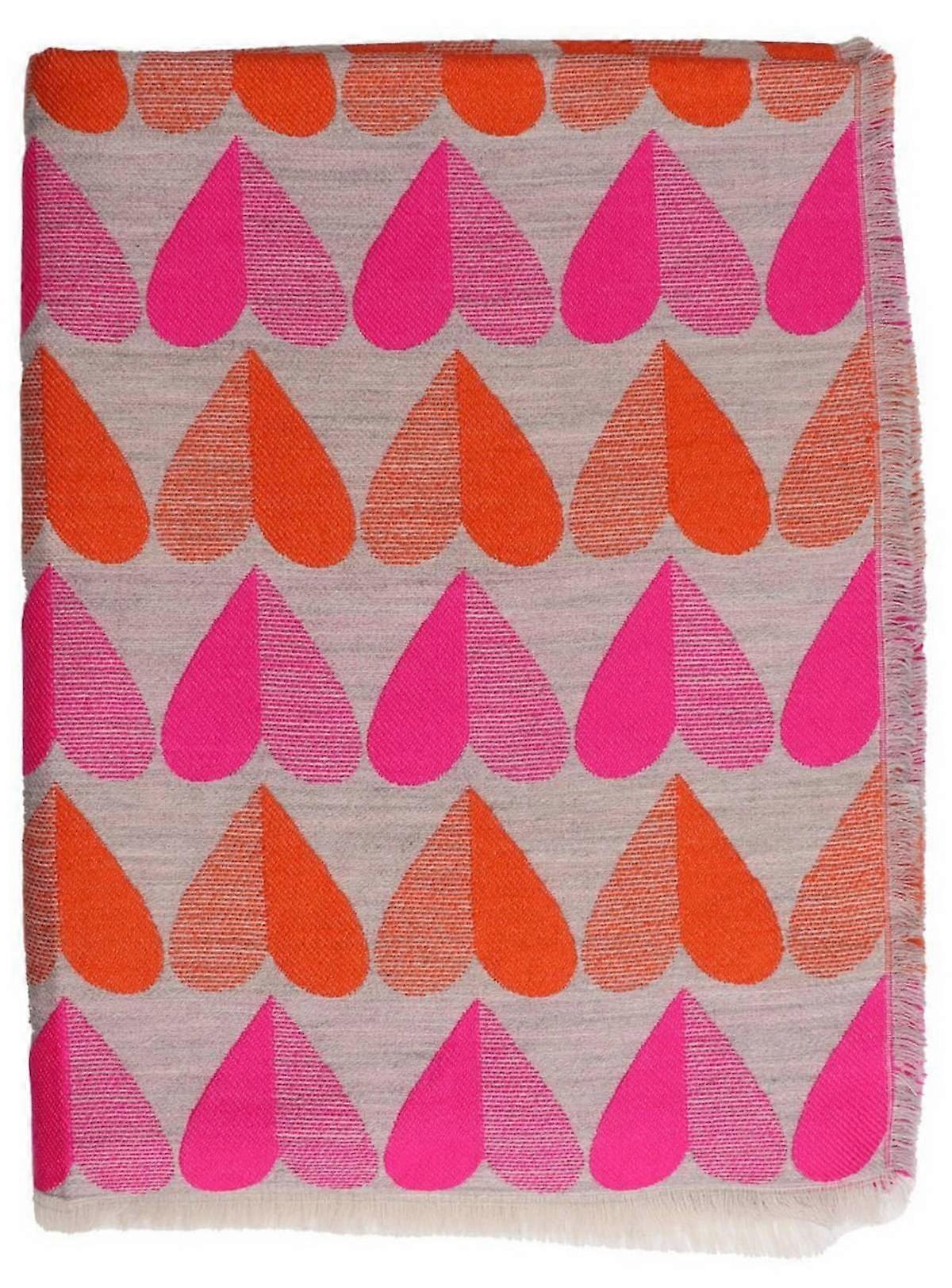 Zelly Multi Hearts Scarf - Pink/Orange