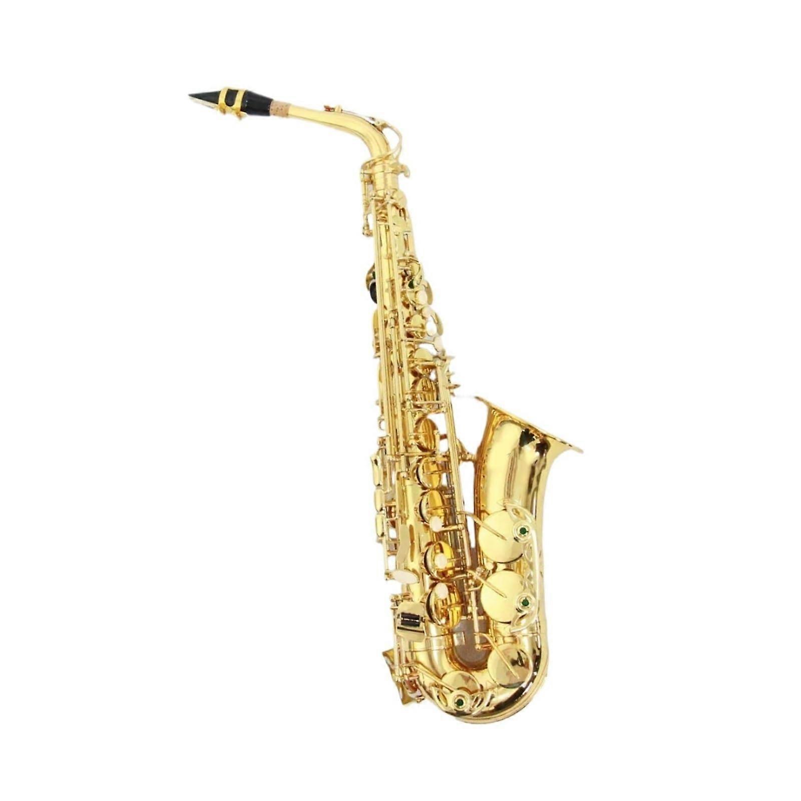 Professional E Flat Alto Saxophone Gold Lacquer with Case for Jazz, Classical, Stage and Studio Use