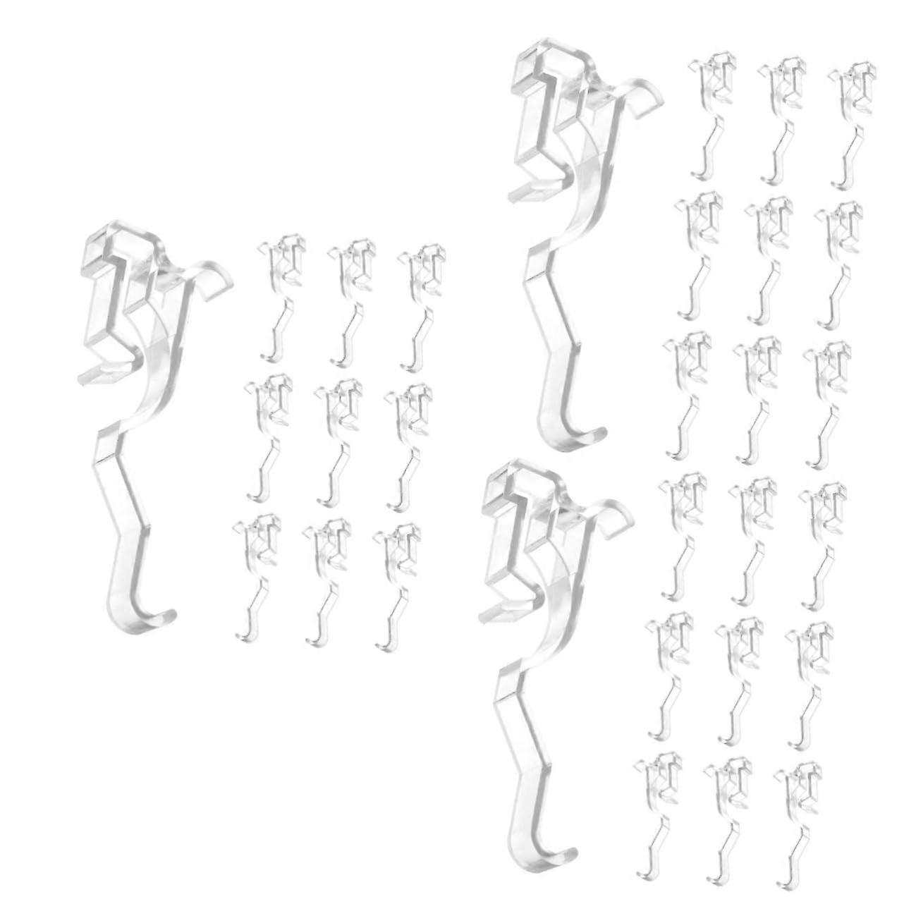 30pcs Clear Plastic Valance Clips for Horizontal Blinds, Replacement Clips for Secure Hold