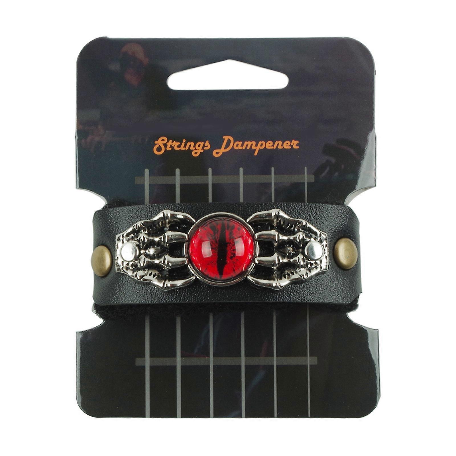 Gitarr Greppbrädesdämpare Ljuddämpare Justerbara Gitarrgreppbrädesdämpare Gitarrsträngar Brusreducerare Ljuddämpare Röd