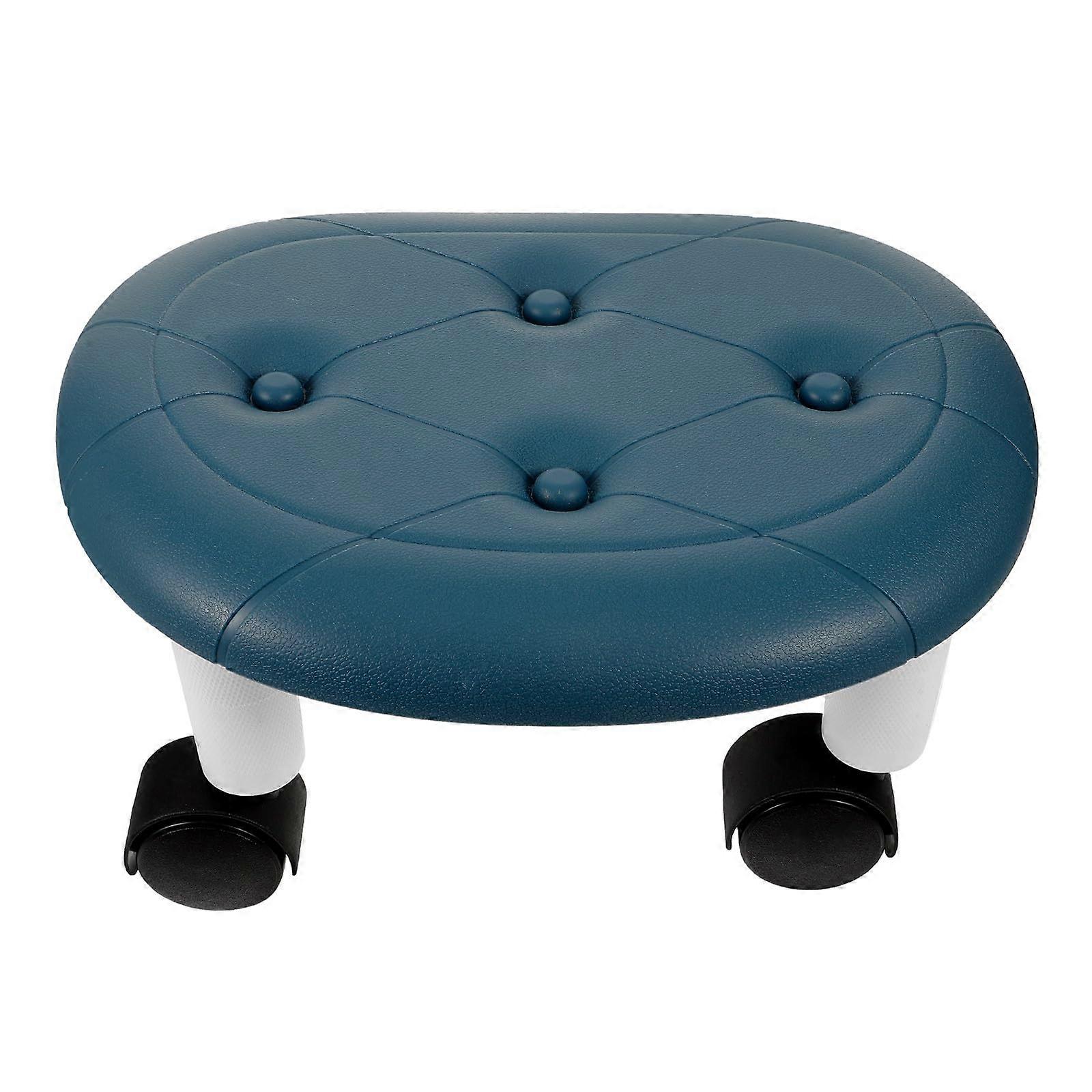 Rolling Stool with Wheels, Compact Low Pedicure Stool for Salon Spa Home, Smooth and Stable Design