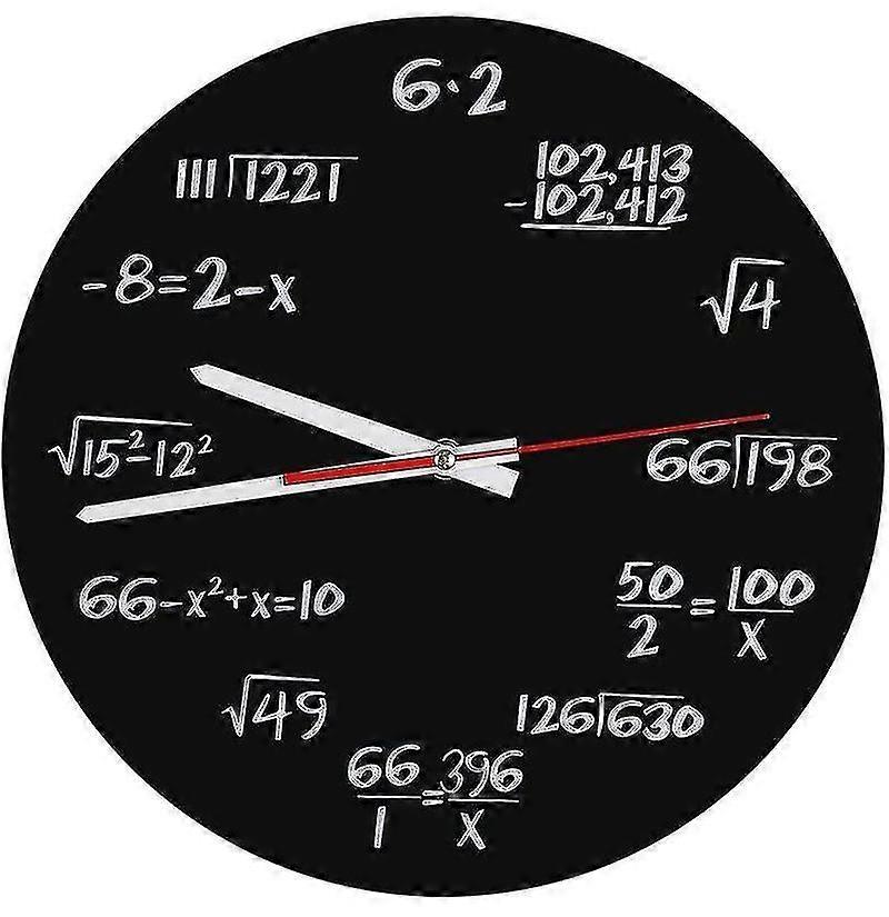 Acrylic Wall Clock Creative Math Wall Clock Unique Design Funny Math Formula Clock For Classroom Home Office Modern Decoration