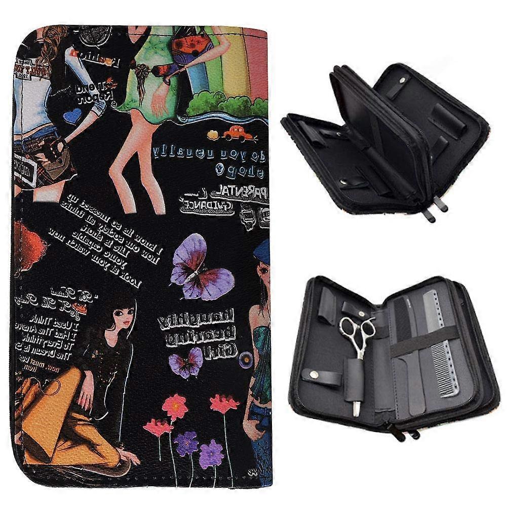 Hairdressing Scissors Case Waterproof Barber Tool Pouch with MultiCompartment Comb Organizer