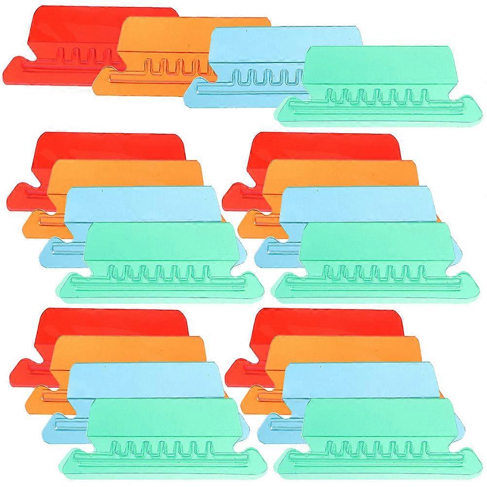 Colored File Folder Tabs for Document Organization 40Pcs Plastic Detachable Tabs