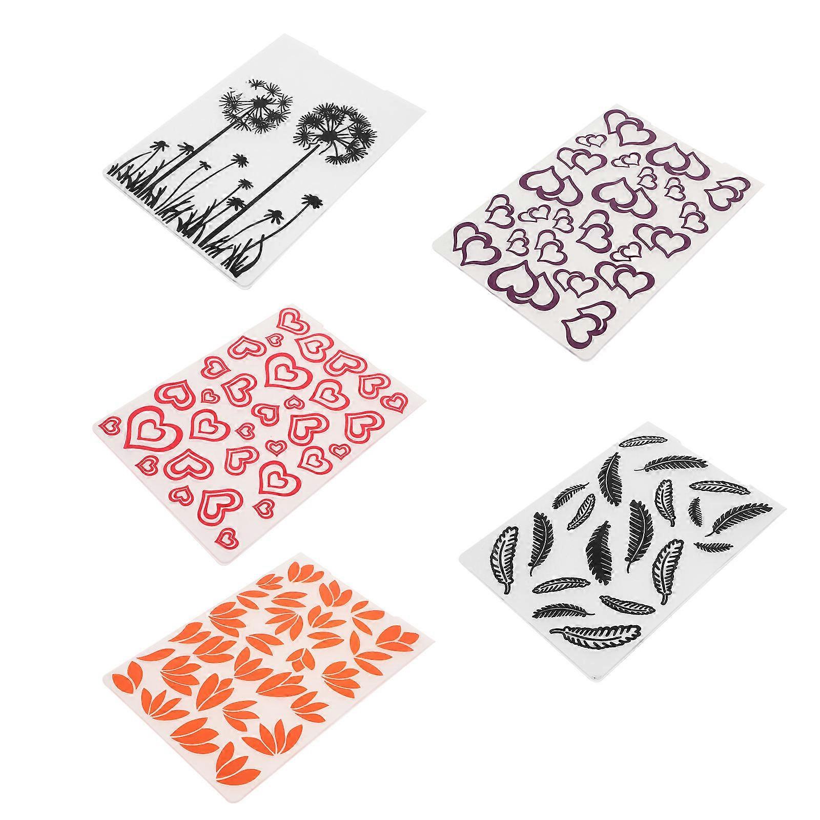 DIY Embossing Template Plastic Folder for Card Making 5Pcs Collection