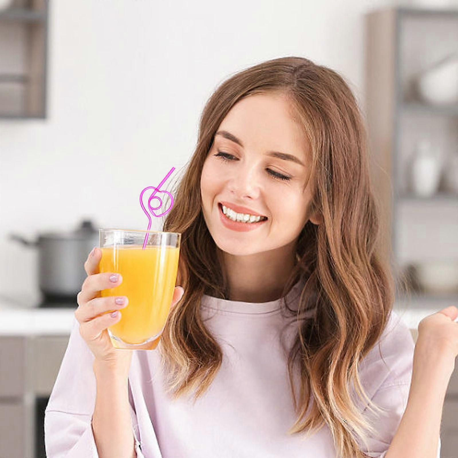 Party Curved Artistic for Juice Drinking 30Pcs Material