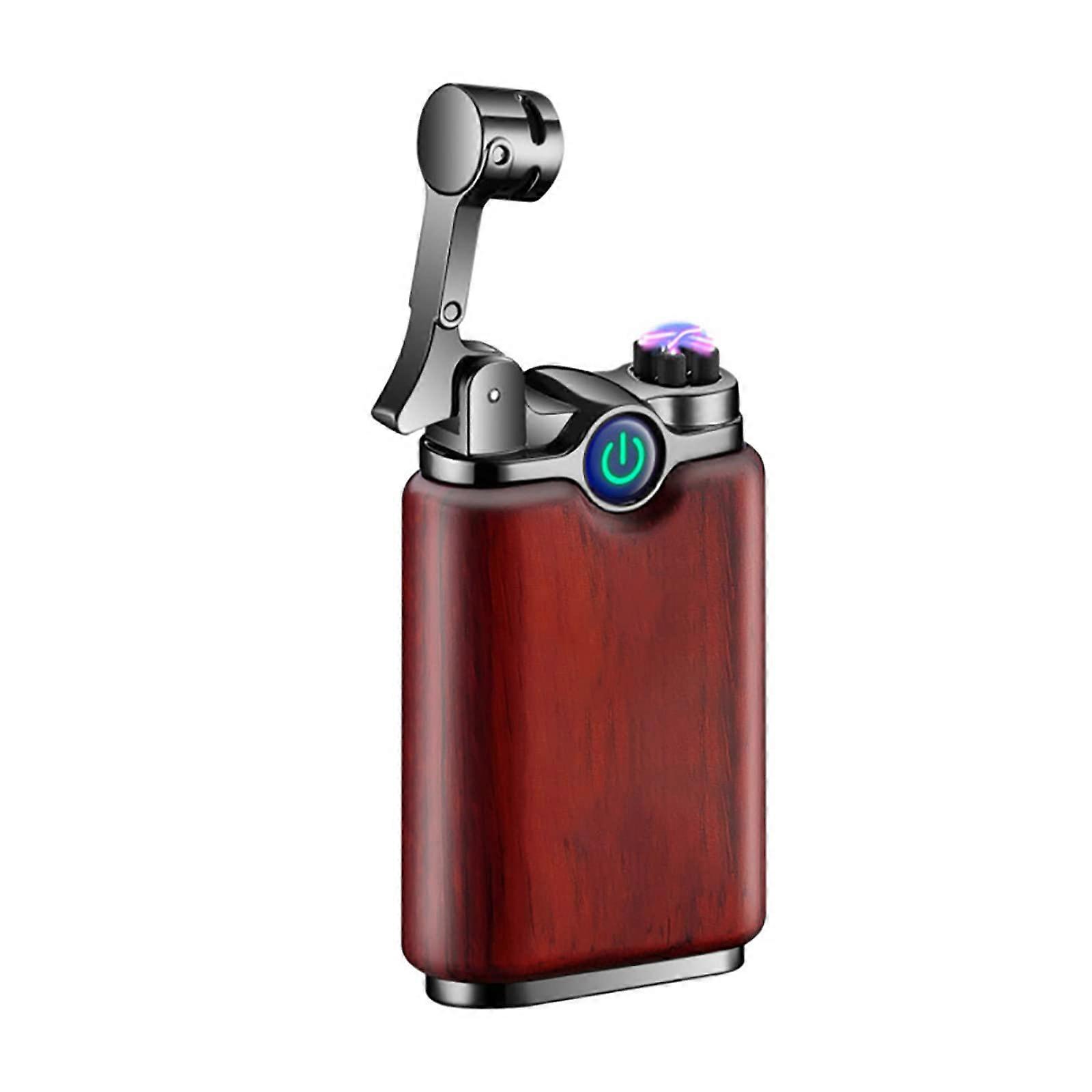 USB Rechargeable Plasma Arc Lighter Silver Windproof Flameless Ignition for Camping BBQ Kitchen