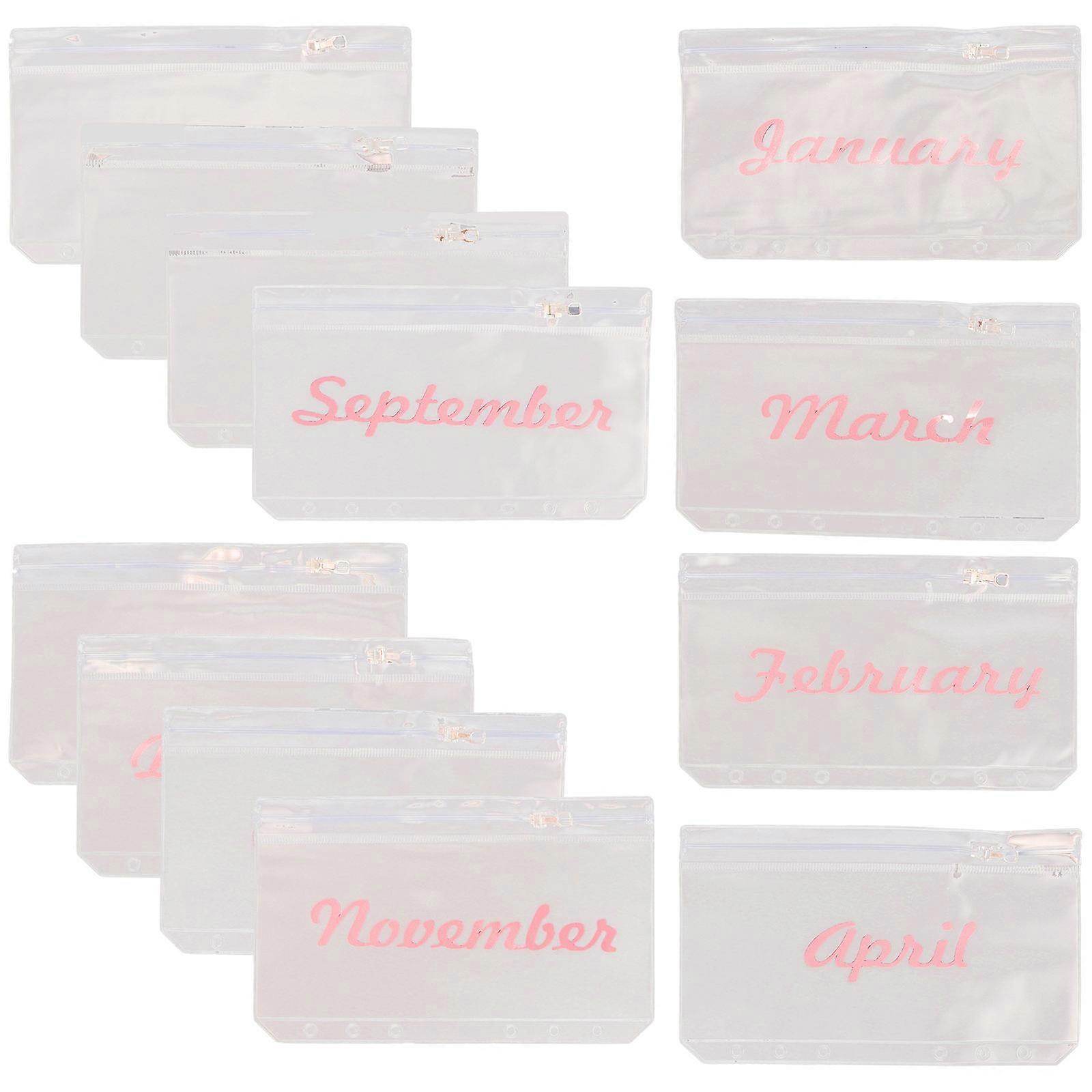 Binder Pockets Budget Binder Envelopes for Storage 24Pcs Pink PVC