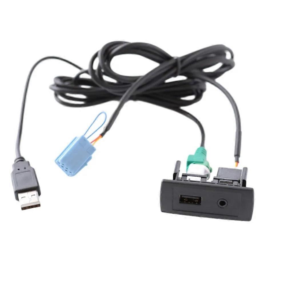 Aux USB Socket Connector Cable USB Hub Adaptor for