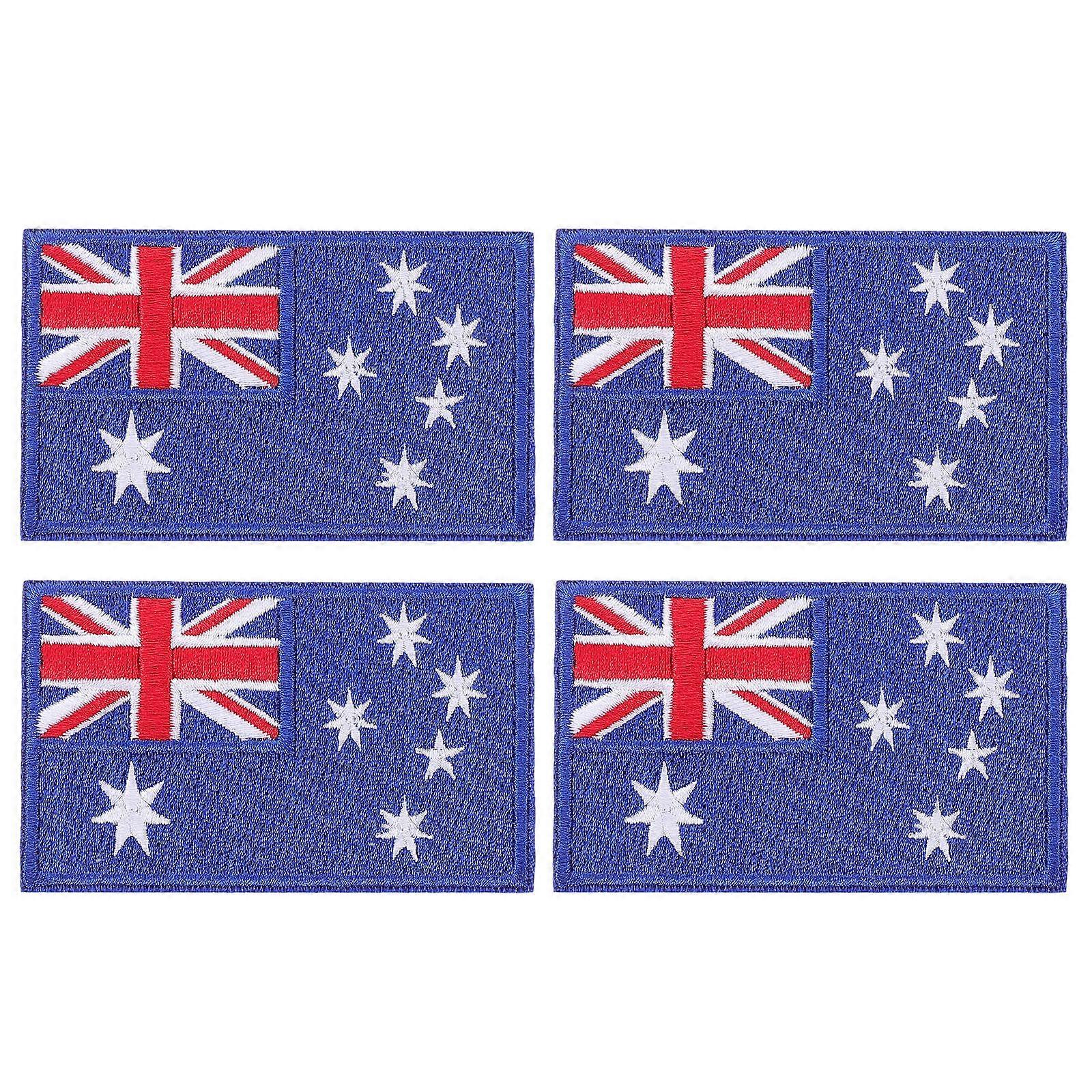 Australia Badge Patch Embroidered Patch for Clothes Use 4Pcs Sew on Iron on