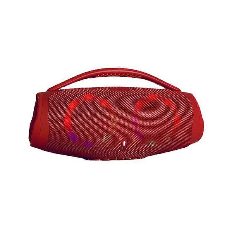Speaker Subwoofer Sound Box with Waterproof RGB Light Function Red