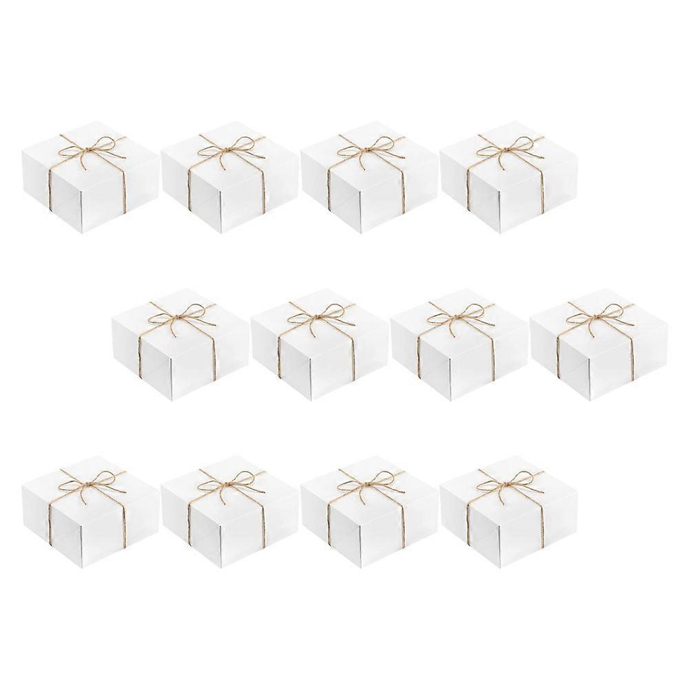 Goodie Paper Boxes White Gift Boxes Practical Design Event Organizers Storage 12Pcs