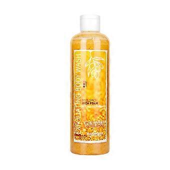 Eksfolierende showergel med langvarig duft 350 ml abrikosscrub eksfolierende fugtgivende fugtgivende showergel eksfolierende showergel 350 g