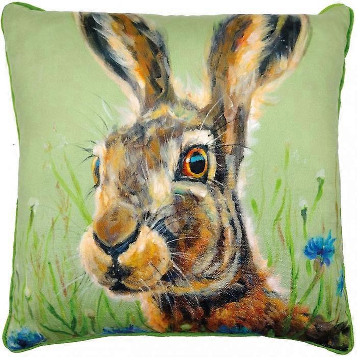 Louise Brown Hazel Hare Filled Cushion