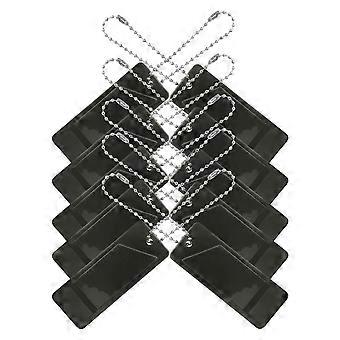 10pcs Highpitched Survival Whistle for Outdoor Use Lightweight Portable Black Plastic