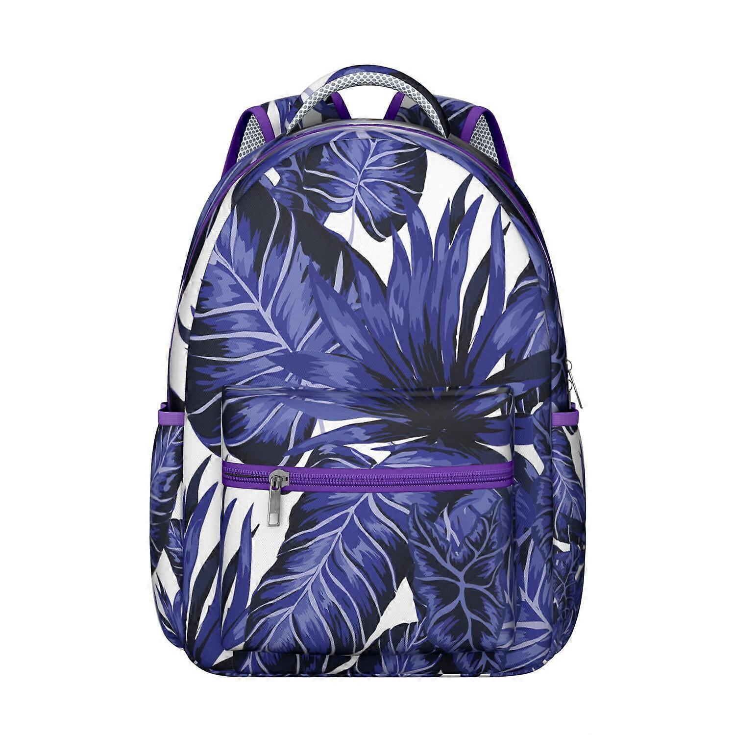 Mochila para laptop resistente e leve com estampa de folhas de palmeira tropicais havaianas – Compatível com laptops de 15,6", ótima opção de presente para estudantes.
