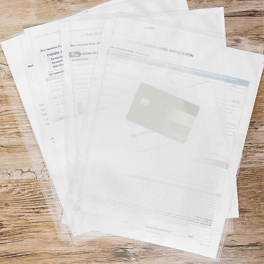 Work File Pockets Practical Binder Inserts for Storage Use 40Pcs Transparent