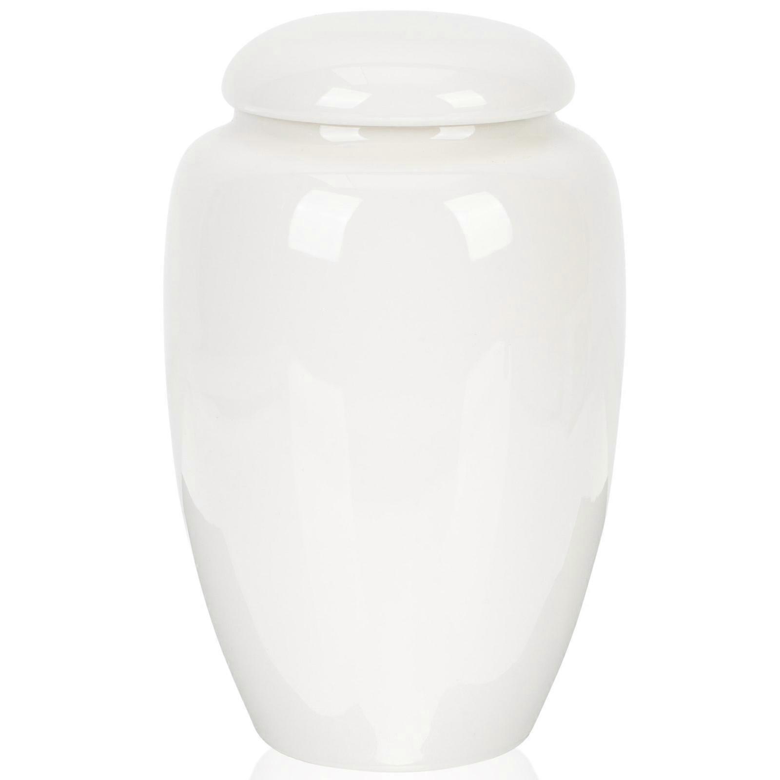Pet Urn Small Ceramic Ash Container for Storage in White