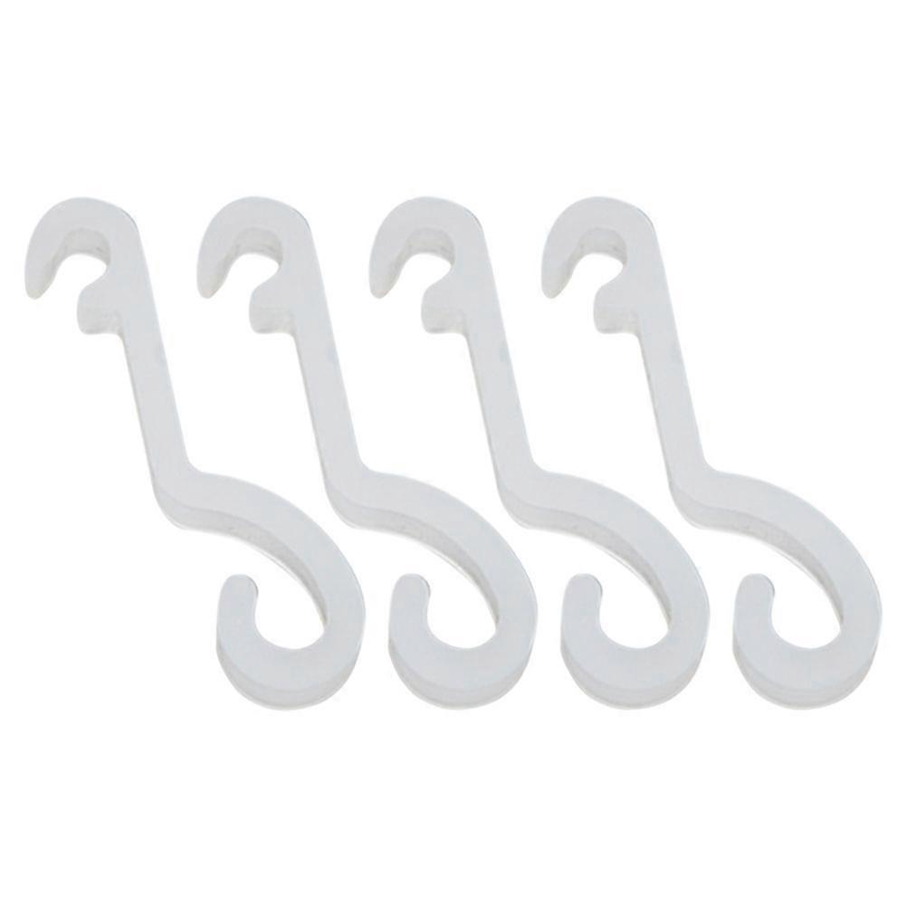White Plastic Cup Drying Hooks for Kitchen Use with 12Pcs Set