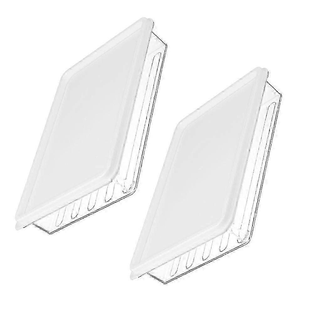 Bacon Keeper Container Food Storage Container for Storage 2Pcs Transparent Boxes