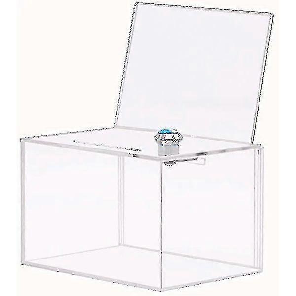 Acrylic donation box with lock - Large display area