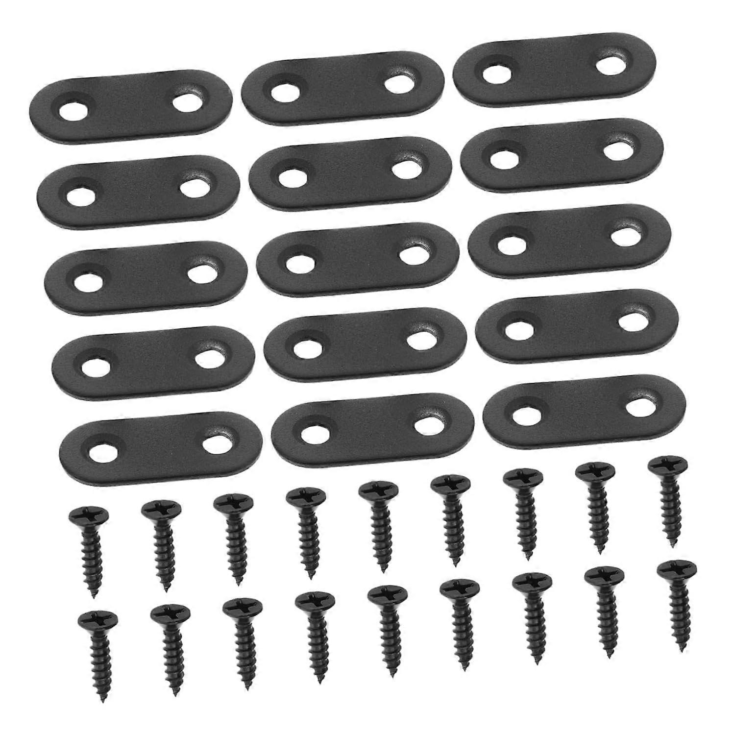 20 Pieces Fasteners Thickened Brackets Straight Bracket Joining Corner