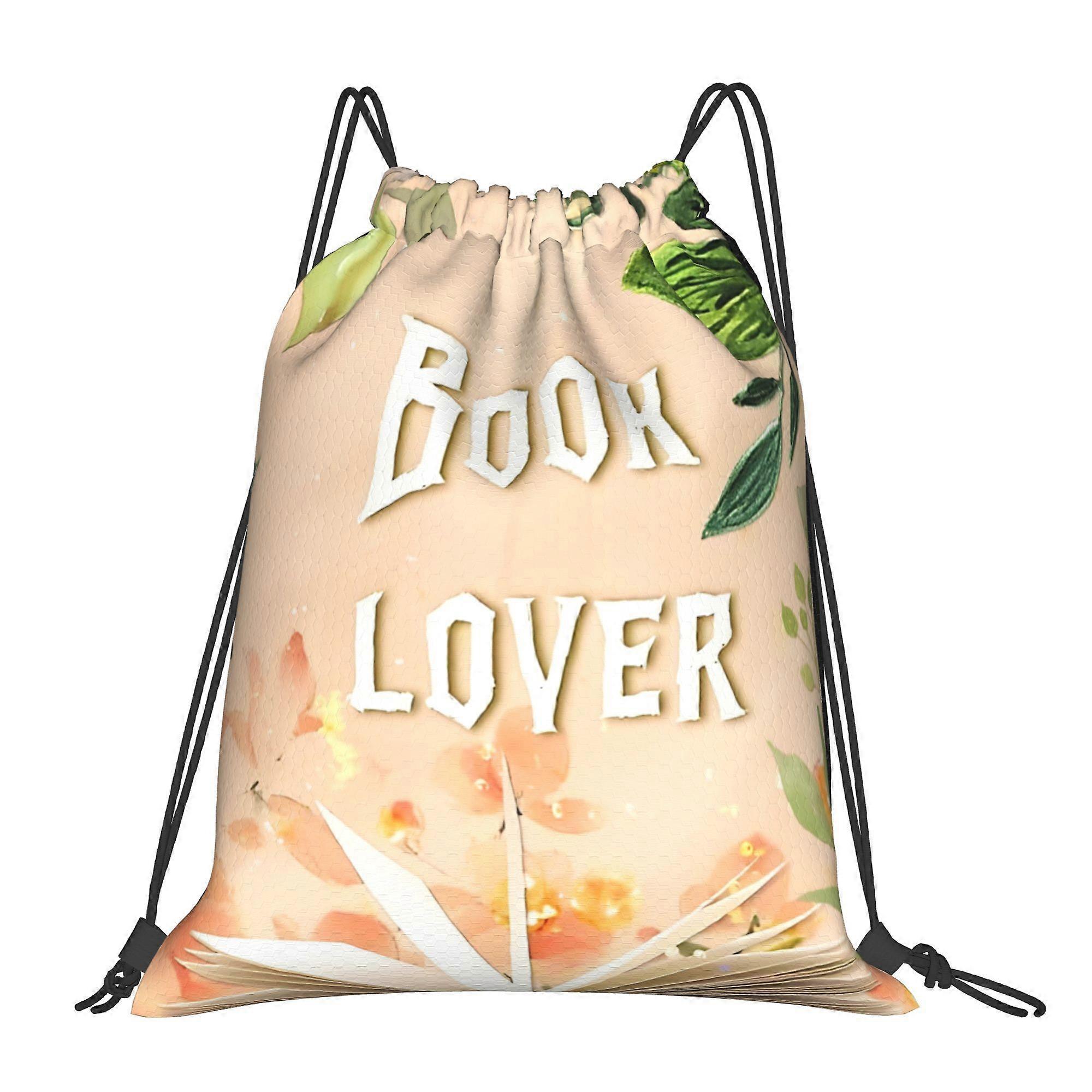 1pc Book Lover J Drawstring Backpack-Cqazw