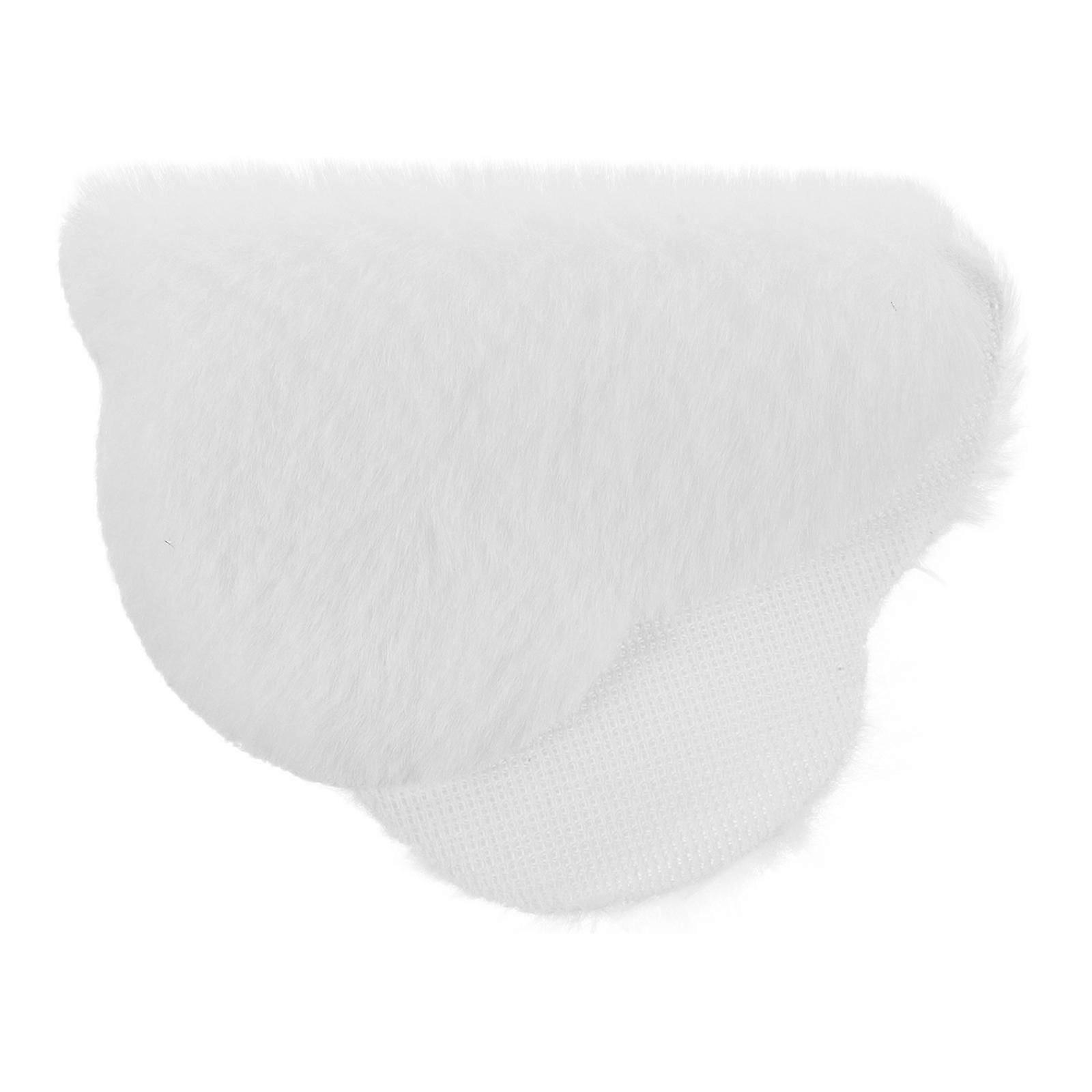 White Plush Mini Carpet for Doll House Table Decor