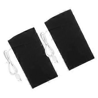 Electric Heat Pad USB Reptile Heat Mat for Small Pets 2Pcs Comfortable Black