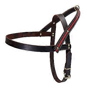 No Pull Leather Dog Harness Soft For Leather Medium Large Dog Pet Harness Vest Adjustable For Pitbull Bulldog Big Dog